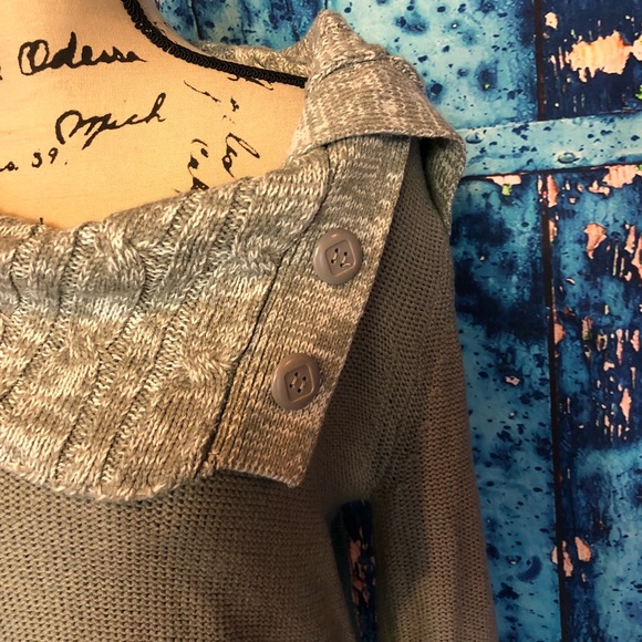 Allison Brittney sz m gray knit tunic - Picture 2 of 5